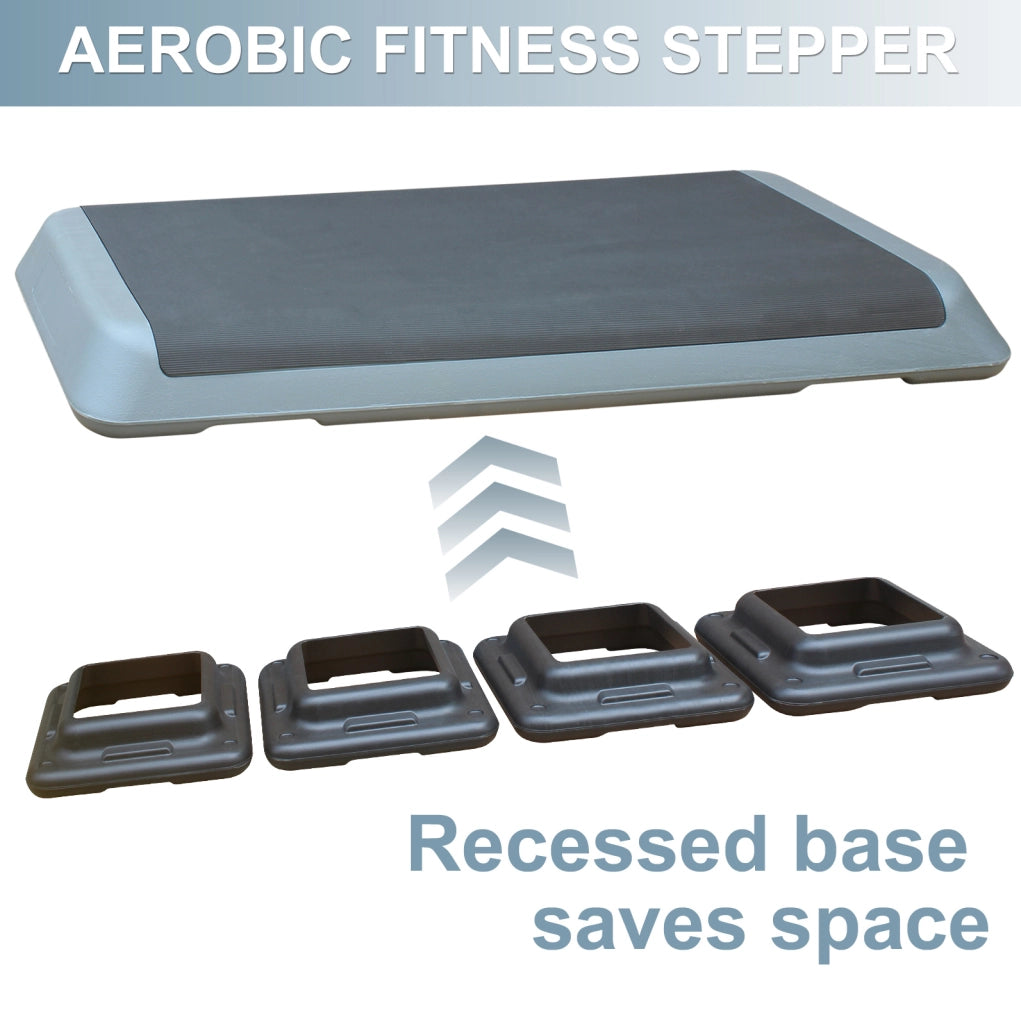 Step aerobico regolabile 110 cm grigio