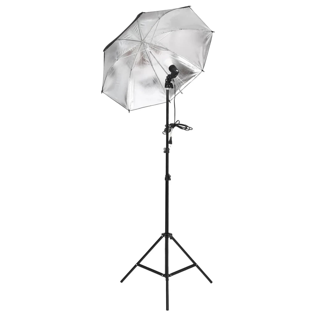 Kit per studio fotografico con illuminazione e fondale nero 02_0042434