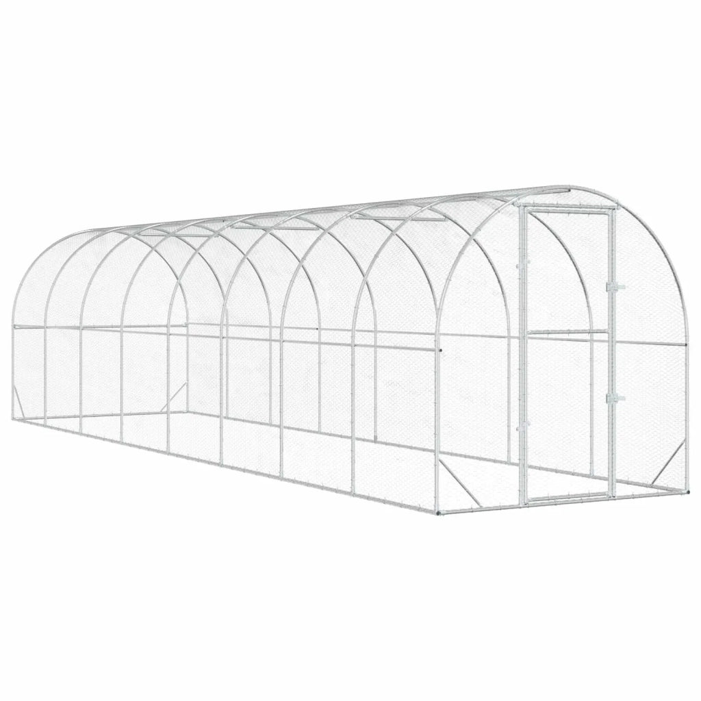 Pollaio Argento 800 x 200 x 200 cm Acciaio zincato 3434678