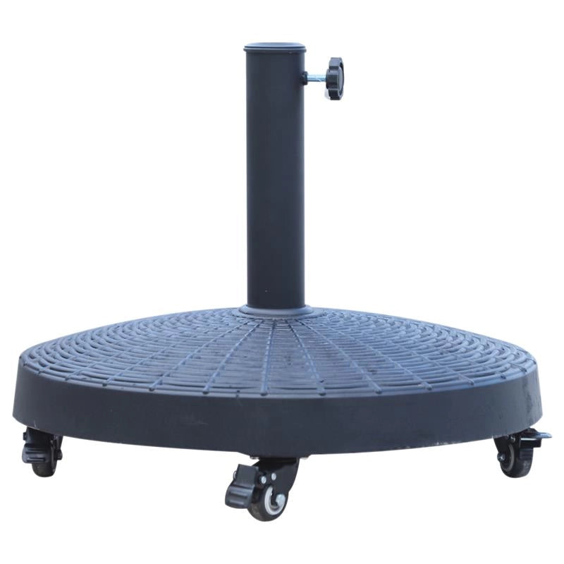 BASE PER OMBRELLONE DA 38MM E 48MM IN RESINA E ACCIAIO 52 X 41 CM NERO