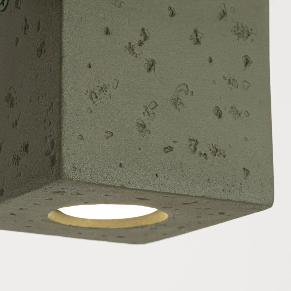 Spot soffitto industriale cemento verde GU10 Pure Lume
