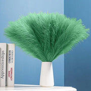 Pampas di Finto - Decorazione Boho - Pluizioso - Verde - Finto Decor - Ideale per Salotto e Matrimonio - 30 pezzi