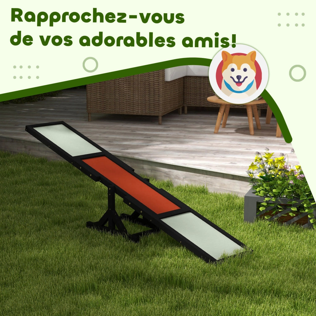 Set Giardino per Cani ¨C Minimal ¨C Legno Grigio Nero 100x200x50