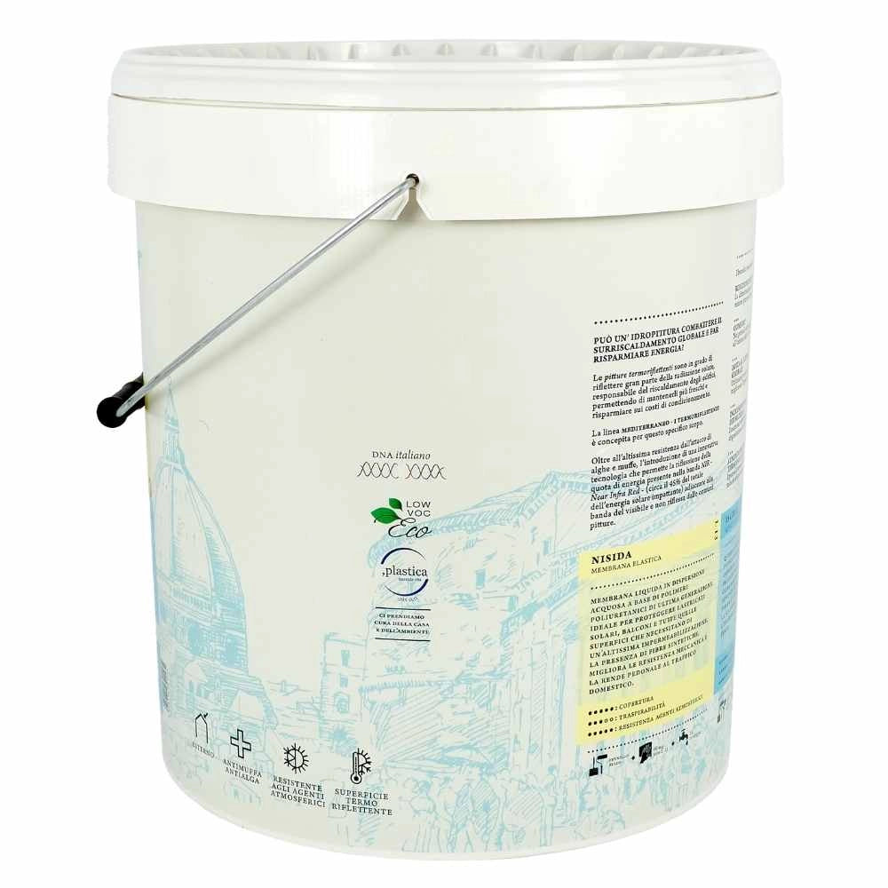 Idropittura quarzo elastomerico termoriflettente ischia antialga bianco litri 13