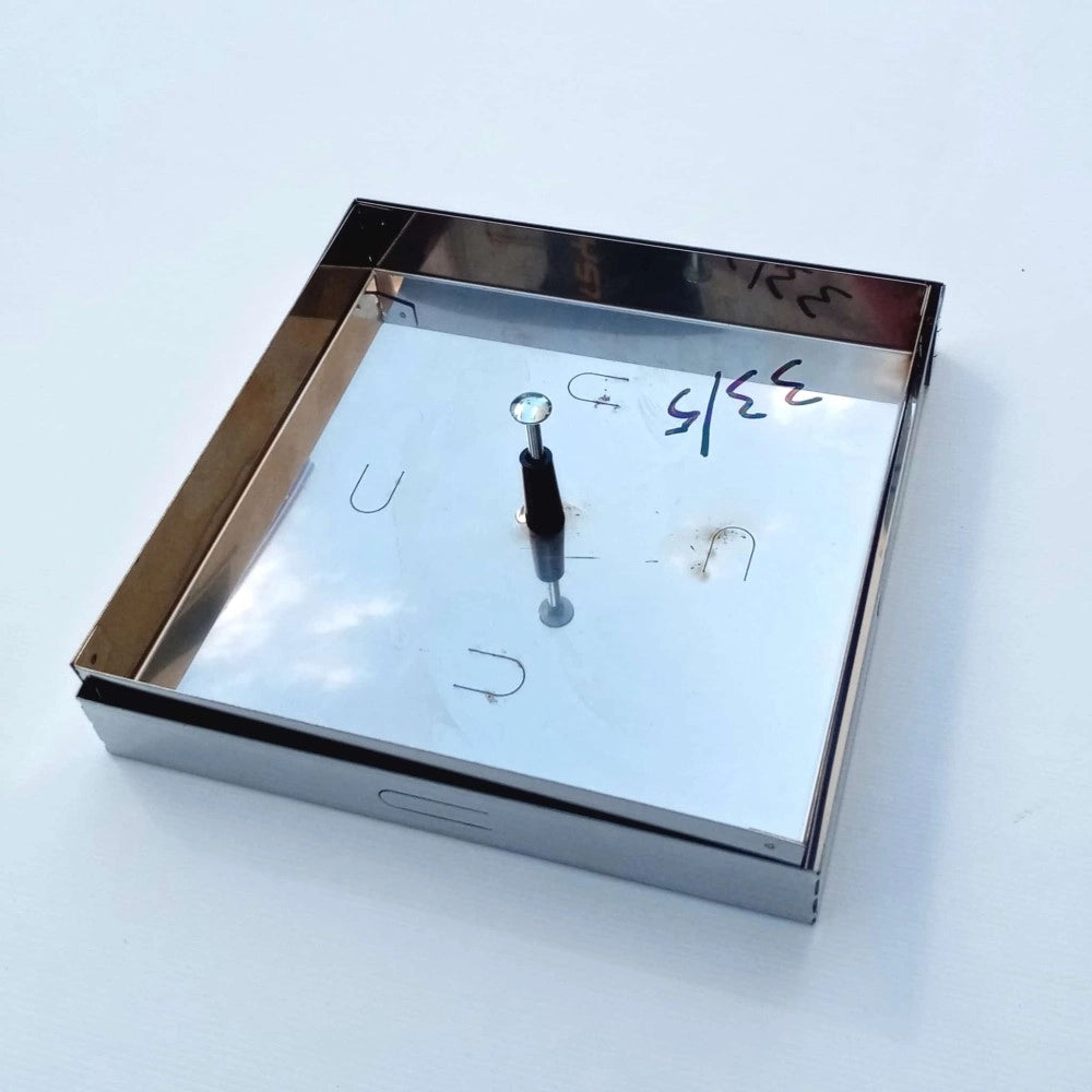 Sigillo 330 x 330 x h 80mm chiusino di acciaio inox leggero da riempimento