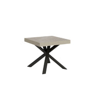Tavolo Allungabile 90-194x90x76 cm Clerk Cashmere Gambe Antracite