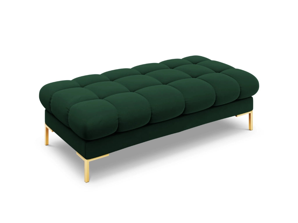 Cosmopolitan Design - Panca "Bali" 2 posti in velluto verde bottiglia 
