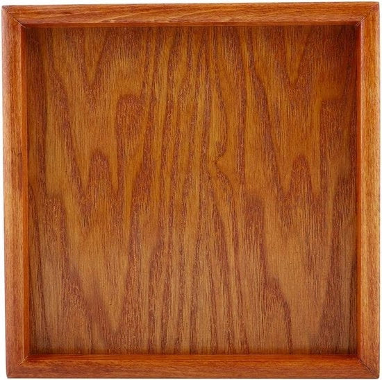 Piatto di servizio quadrato in legno massello decorativo - 22 x 22 cm piatto quadrato 70x70