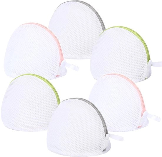 Set di asciugamani per intimo, 6 pezzi, con cerniere a forma di mezza luna, per asciugare reggisen, sottovesti e calze.