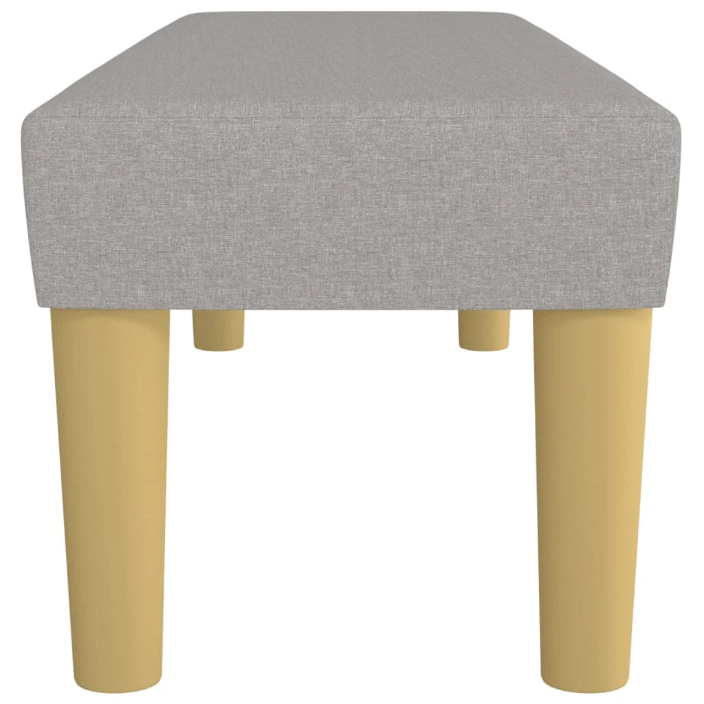 Panca 100 x 30 x 30 cm tessuto grigio chiaro 02_0010680