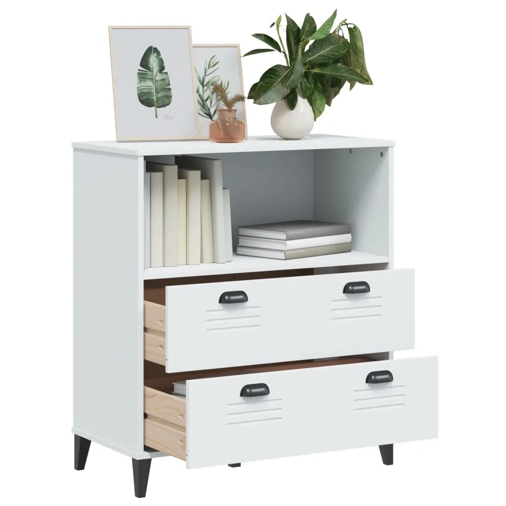 Libreria VIKEN Bianca 80x40x80 cm in Legno Multistrato 374944
