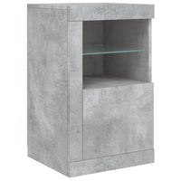 Credenza con Luci LED Grigio Cemento 123x37x67 cm 3209082