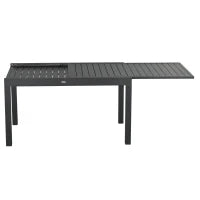 Salotto da Giardino con Tavolo Estensibile 135-270 cm e 8 Sedie Impilabili in Alluminio e Textilene, per 6/10 Persone, Grigio