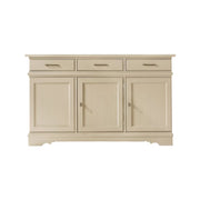 Madia credenza in legno massello 3 ante avorio opaco l.155 p.52 h.94 - Mobili 2G