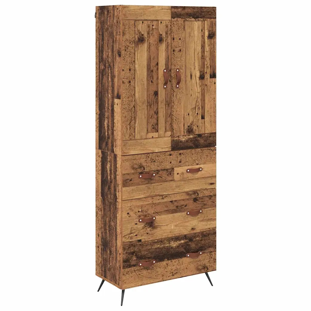 Credenza | Madia | Buffet da pranzo | Armadio da pranzo Legno vecchio 69,5 x 34 x 180 cm Legno multistrato