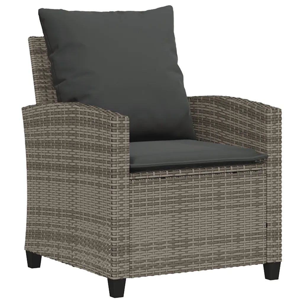 Set Divano da Giardino 6 pz con Cuscini Grigio in Polyrattan 3324587