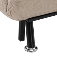 Poltrona Letto Singolo Trasformabile 75x70x75 cm in Tessuto  Beige