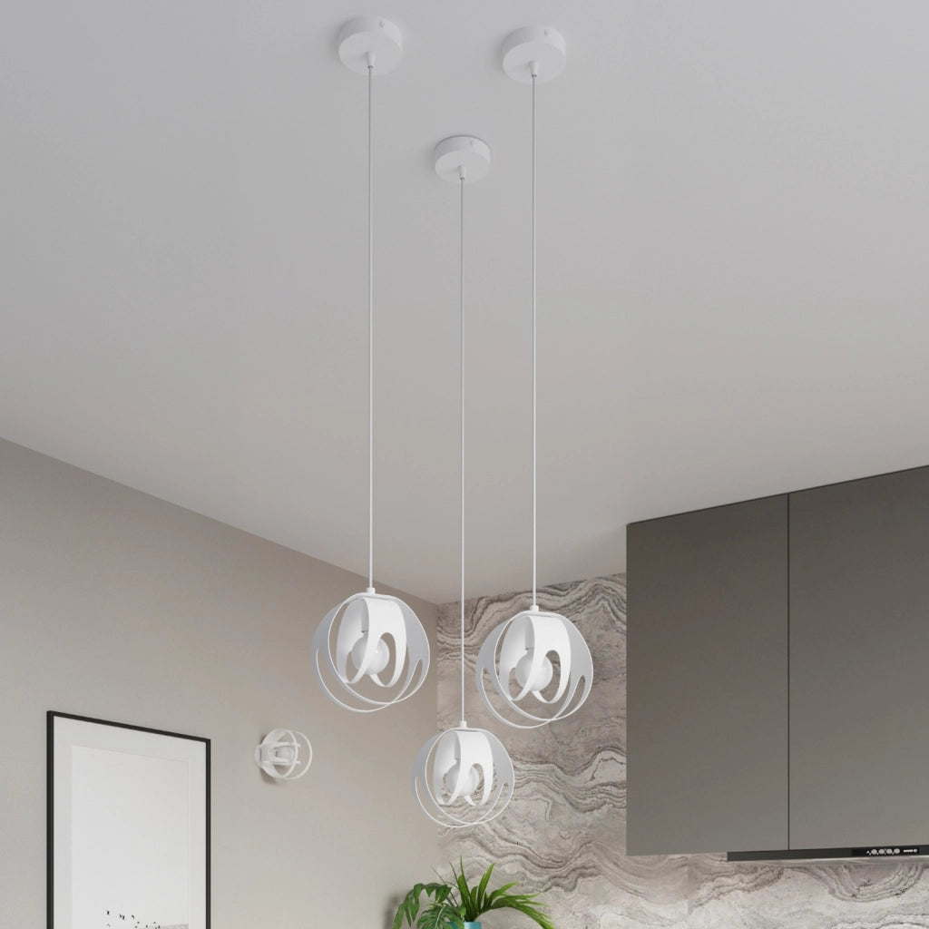 Lampada a sospensione bianca Finara Pure Lume E27 15W