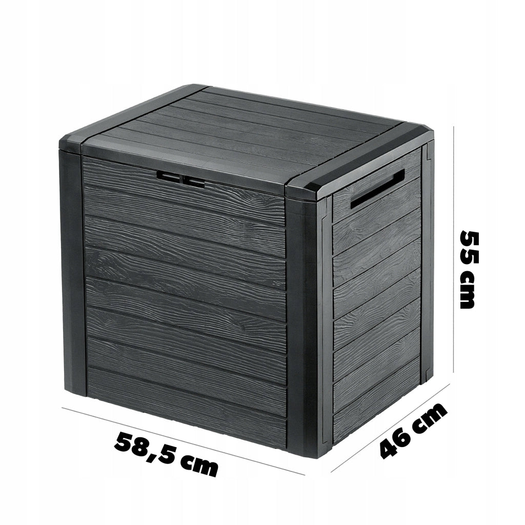 KADAX Box da giardino/balcone, 140 litri, contenitore per giardino/balcone/terrazzo, antracite