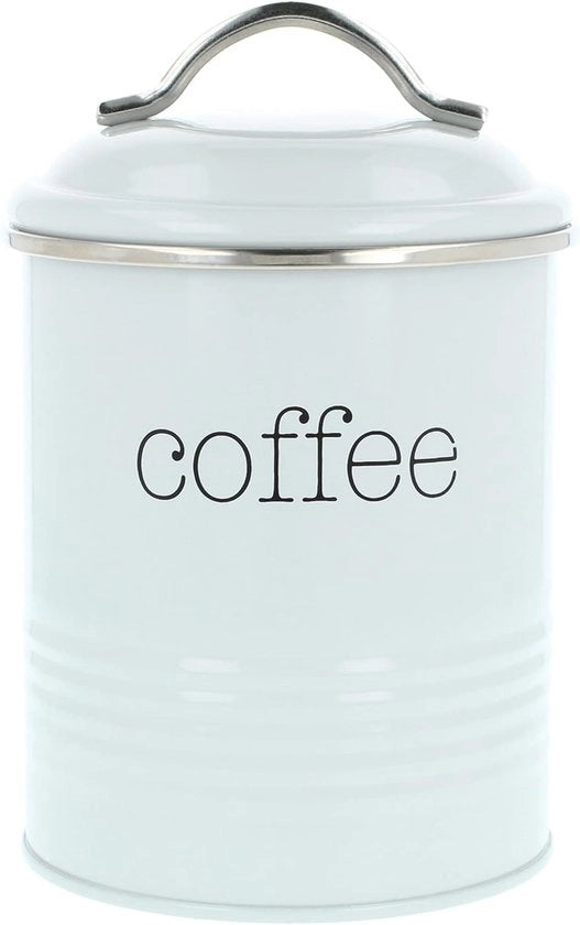 Set di conservazione da 3 pezzi - scatola da caffè in stile vintage con chiusura di aroma - set nostalgico da caffè zucchero tè (03 pezzi - 1000 ml grigio)