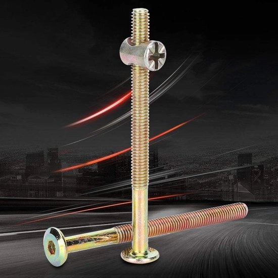 Viti a carbonio M6 - 10 pezzi - viti a testa a carbonio - fissaggi per mobili - materiali di fissaggio - 90 mm - facile da installare - viti per mobili