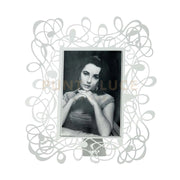 Portafoto di design Scarabocchio Grande Bianco marmo