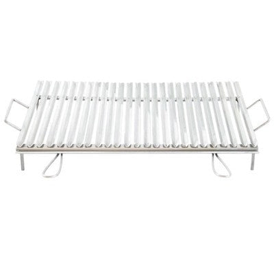 BISTECCHIERA DIETETICA INOX graticola in acciaio 4 manici cm. 70x45