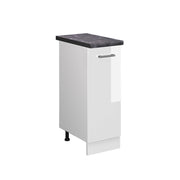 Armadio cucina dispensa alto R-Line Bianco lucido/Bianco 30 cm, PL Antracite Vicco