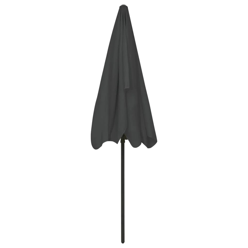 Ombrellone da spiaggia 200 x 125 cm poliestere anti UV antracite 02_0008373
