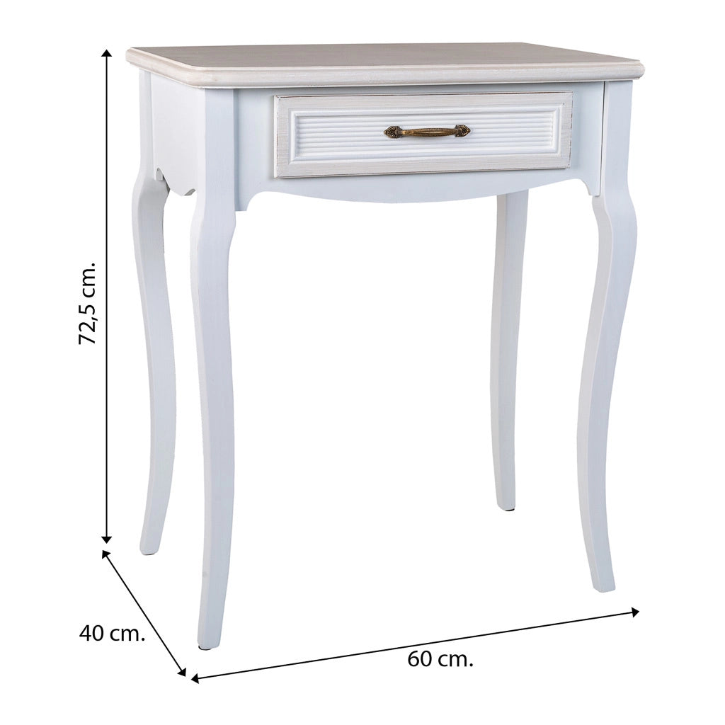 Mobile da ingresso in legno bianco 60x40x72,5h