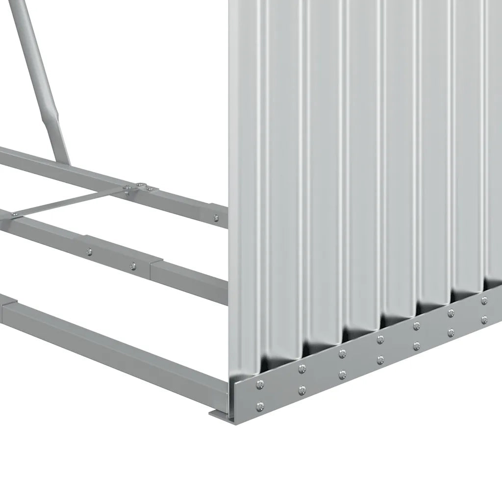 Portaceppi Argento 120x45x100 cm in Acciaio Zincato
