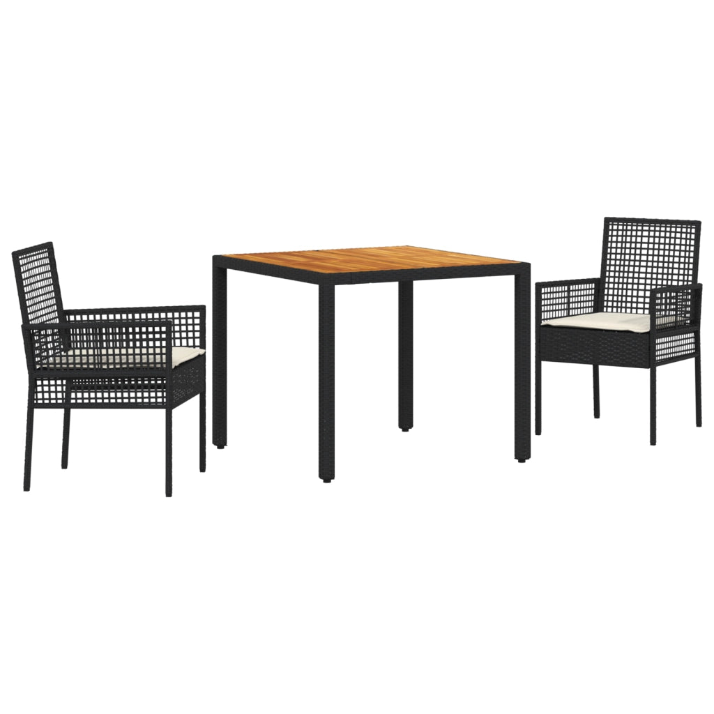 Set di Mobili da Pranzo  Set di 3 Nero Legno Durevole