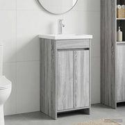Mobile da bagno con lavabo Sonoma grigio 42 x 40 x 84,5 cm 890773