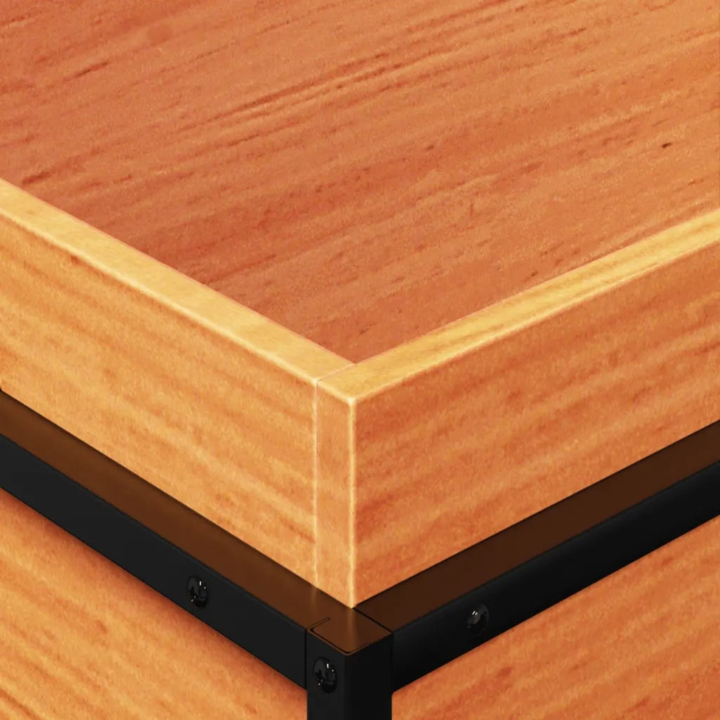Fioriera | Cassetta per fiori | Vaso Giardino Marrone Cera 60x50x40 cm Legno Massello Pino