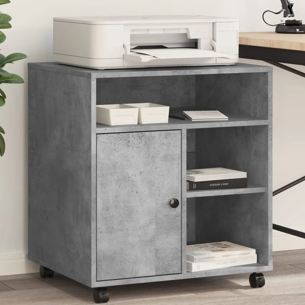Supporto per Stampante con Ruote Grigio Cemento 60x50x67 cm CFW8651684