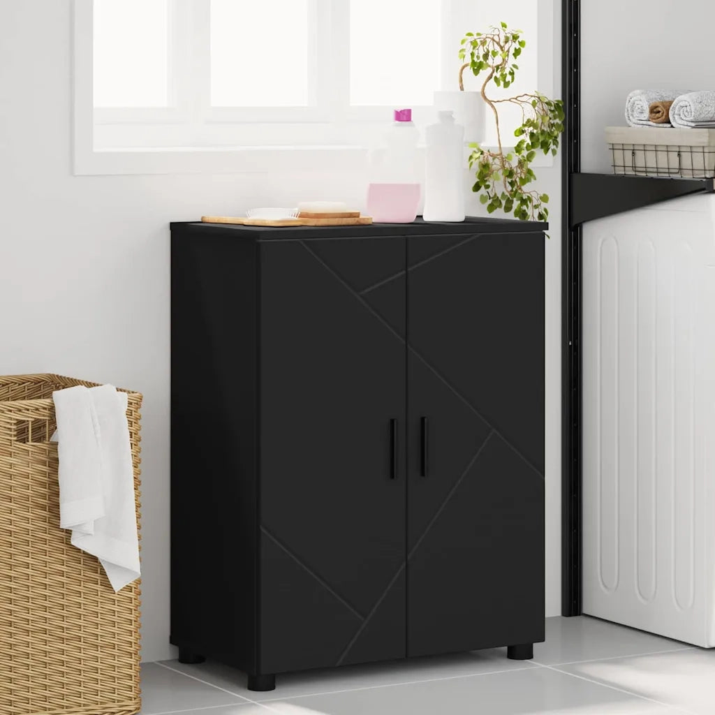 Mobile da Bagno con archiviazione Nero 60 x 35 x 80 cm 883305