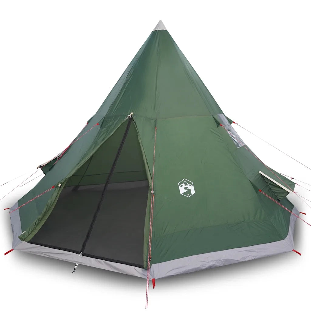 Tenda da Campeggio Tipi per 4 Persone-Tenda per Famiglie Verde Impermeabile
