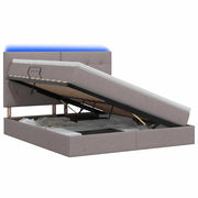 Letto con contenitore LED e materasso Tortora 160 x 200 cm 3459957