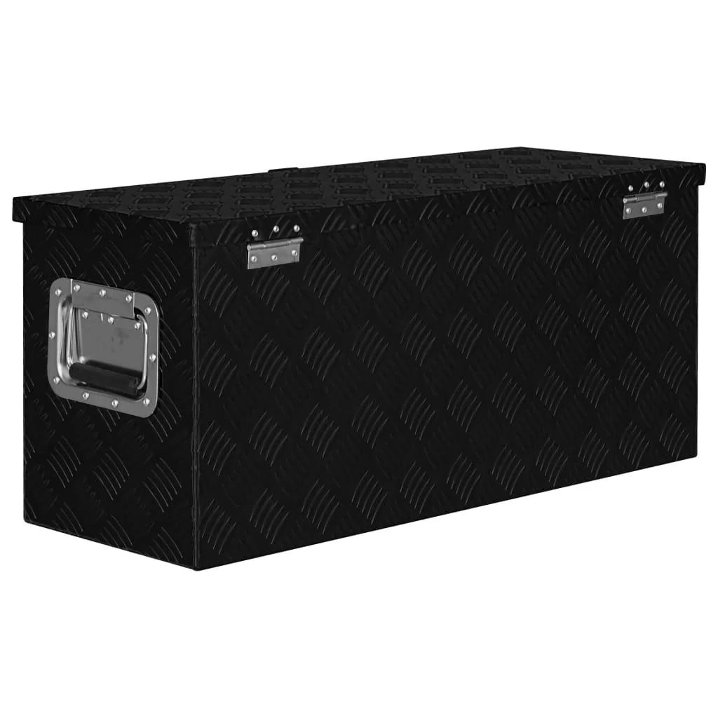 Scatola in alluminio nero 80 x 30 x 35 cm 02_0003210