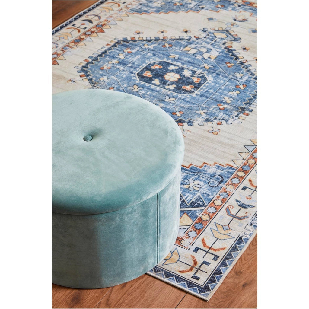 Tappeto Pelo Corto Salotto Moderno Randall per Soggiorno Camera da Letto Divano Salone Antisciv Persiano / blu/140X200cm