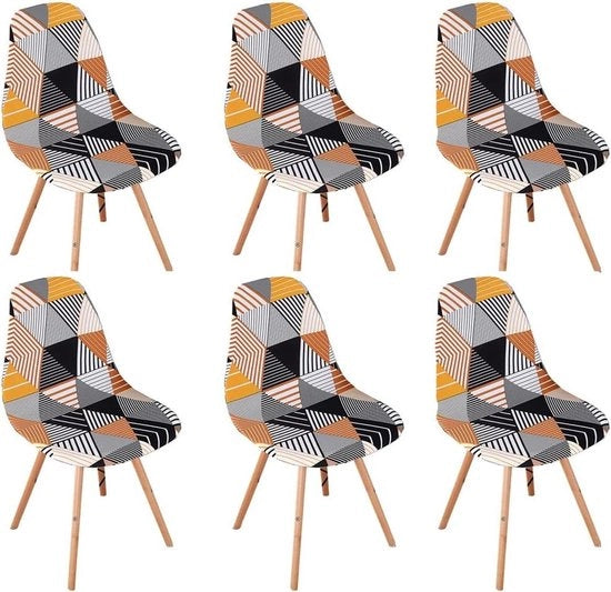 Set di 6 sedute Scandinave con schienale pieghevole - Universale - Decorazione per soggiorno e cucina
