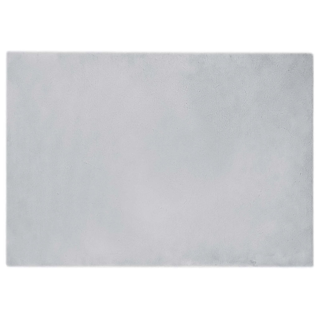 Tappeto antiscivolo in sintetica di coniglio OLITE Grigio