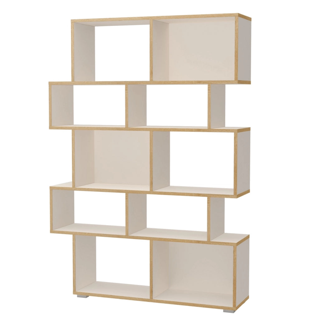 Libreria effetto legno bianca cm. H.164 x L.115 x P.28