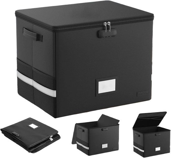 Organizzatore universale per dischi, cassetti per collezioni di dischi, organizzatore impermeabile e resistente al fuoco per oggetti di valore, riviste, libri, cd, dischi in vinile e dispositivi multimediali