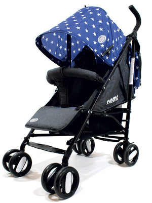 Passeggino Leggero per Bambini Pieghevole con Borsa Nemo Blu con Stelle