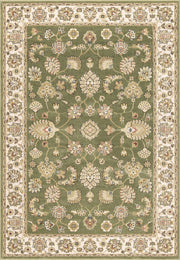 Parure di tappeti BABIL (1pz cm.80x150 + 2pz cm.60x110) trsi scendieletto disegno classico orientale colore verde e crema