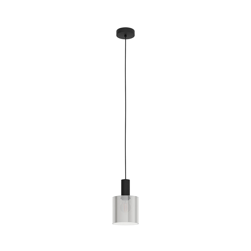 Lampadario Moderno Gorosiba 1 Luce Acciaio Nero