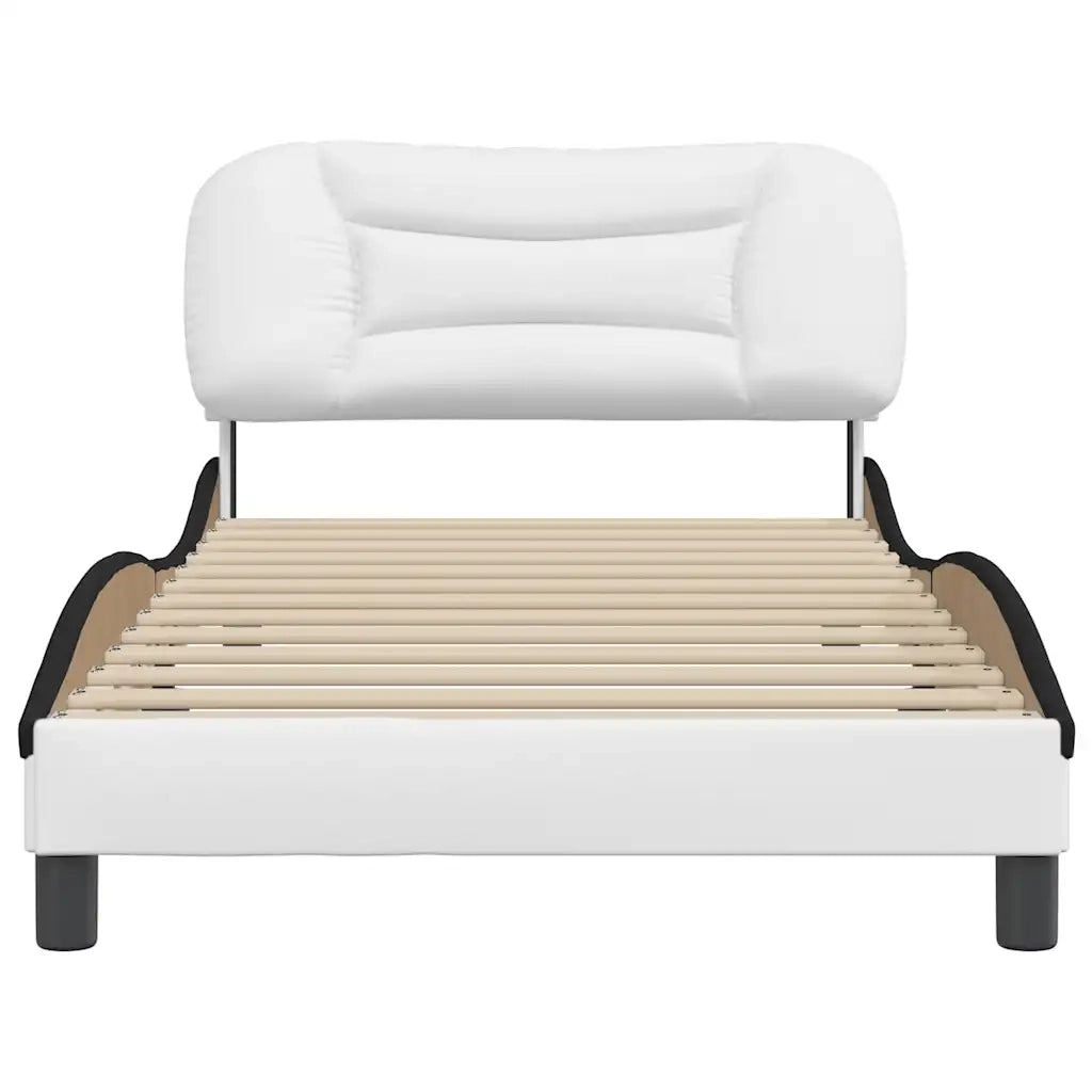 Giroletto senza Materasso Hvar Nero e Bianco 100x200 cm in Similpelle 3207987