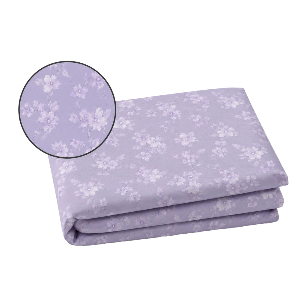 Rorome, set Completo Letto Matrimoniale in Percalle, Viola Lilla