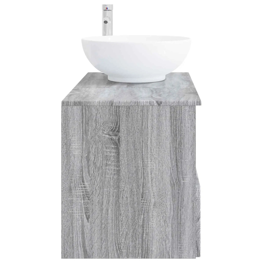 Set di mobili per il bagno 2 pz Sonoma grigio 3404090
